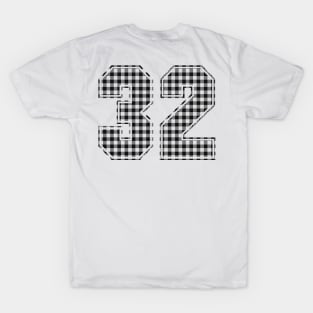 Plaid Number - 32 - Dark T-Shirt